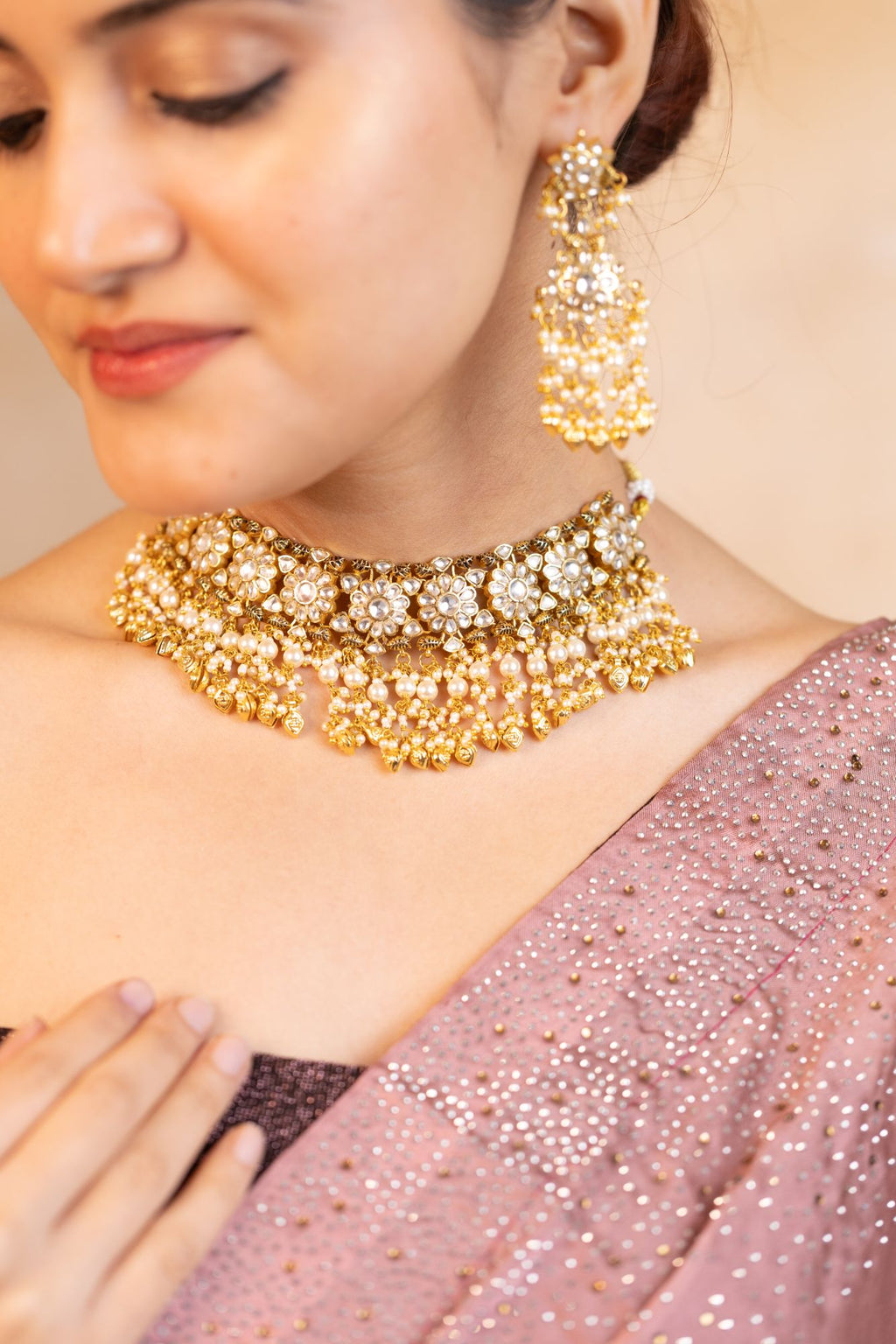 Premium Statement Necklace Set with Earrings