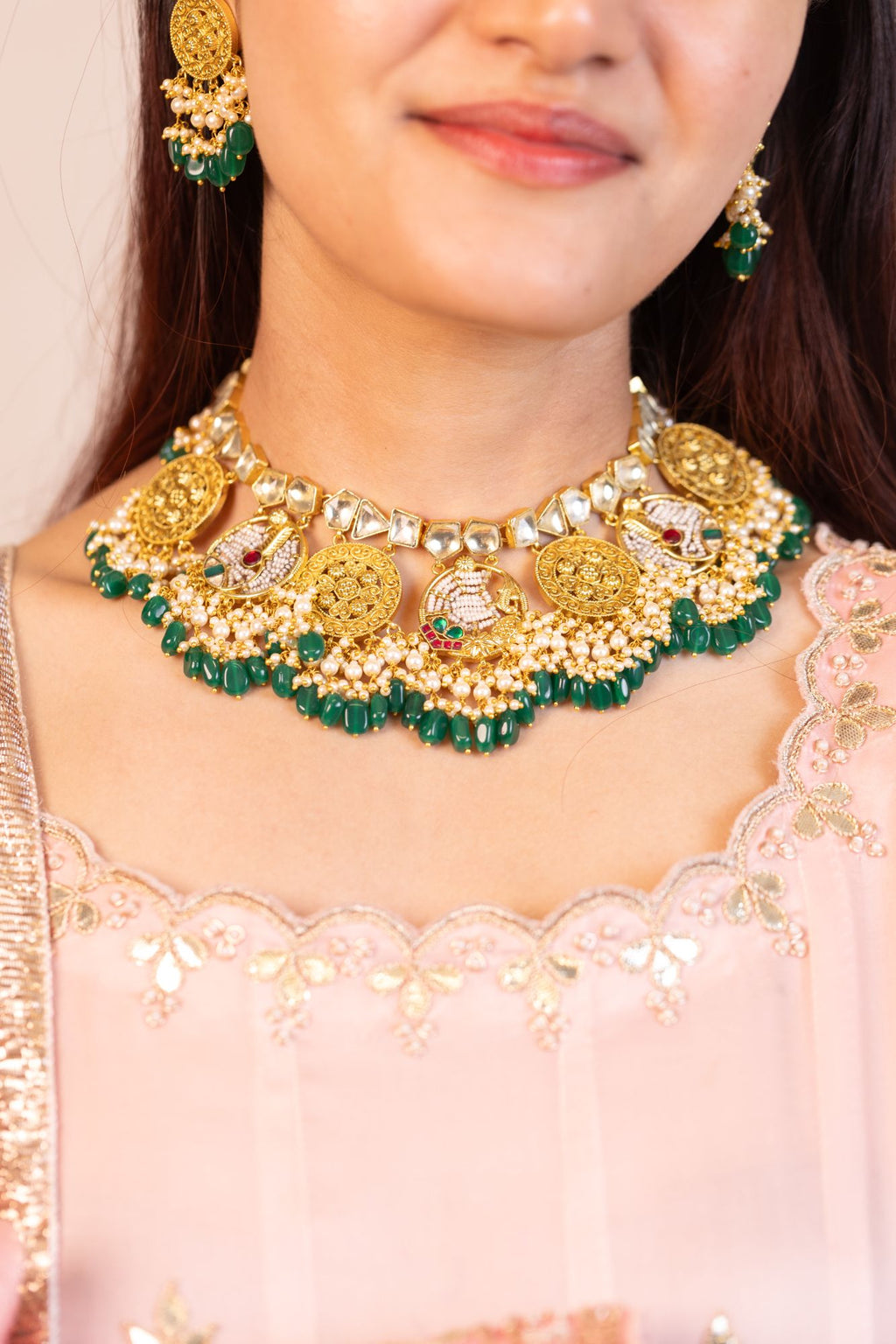 Premium Statement Necklace Set with Earrings