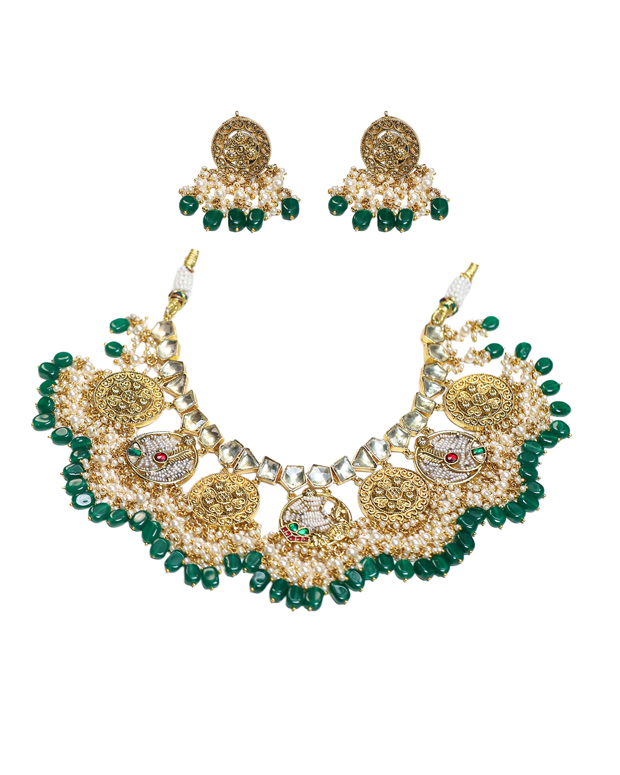 Premium Statement Necklace Set with Earrings