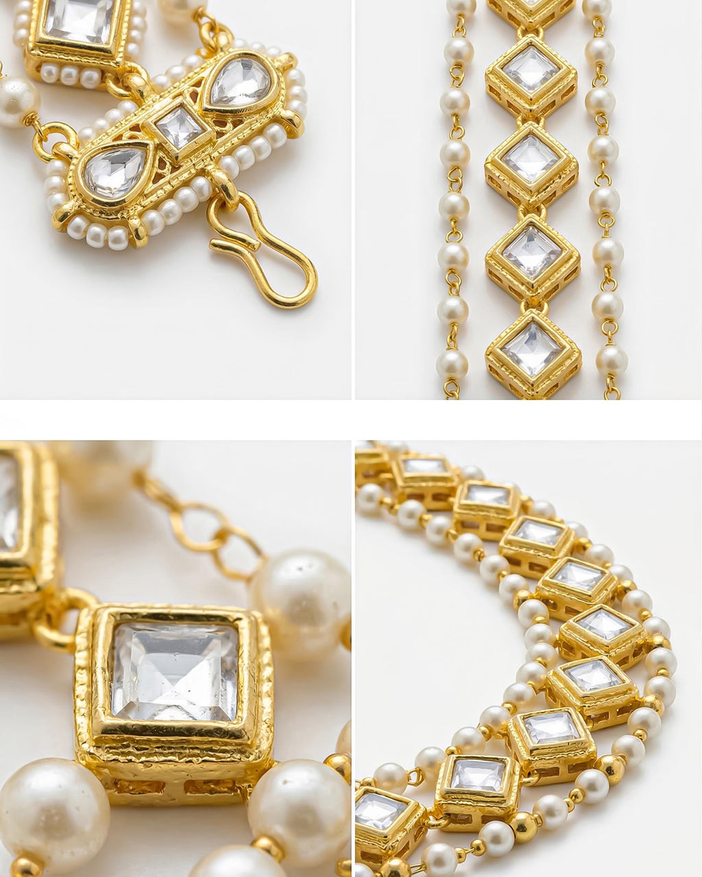 Kundan Pearl Sheeshpatti | Traditional Bridal Matha Patti Headpiece, Indian Wedding Jewelry