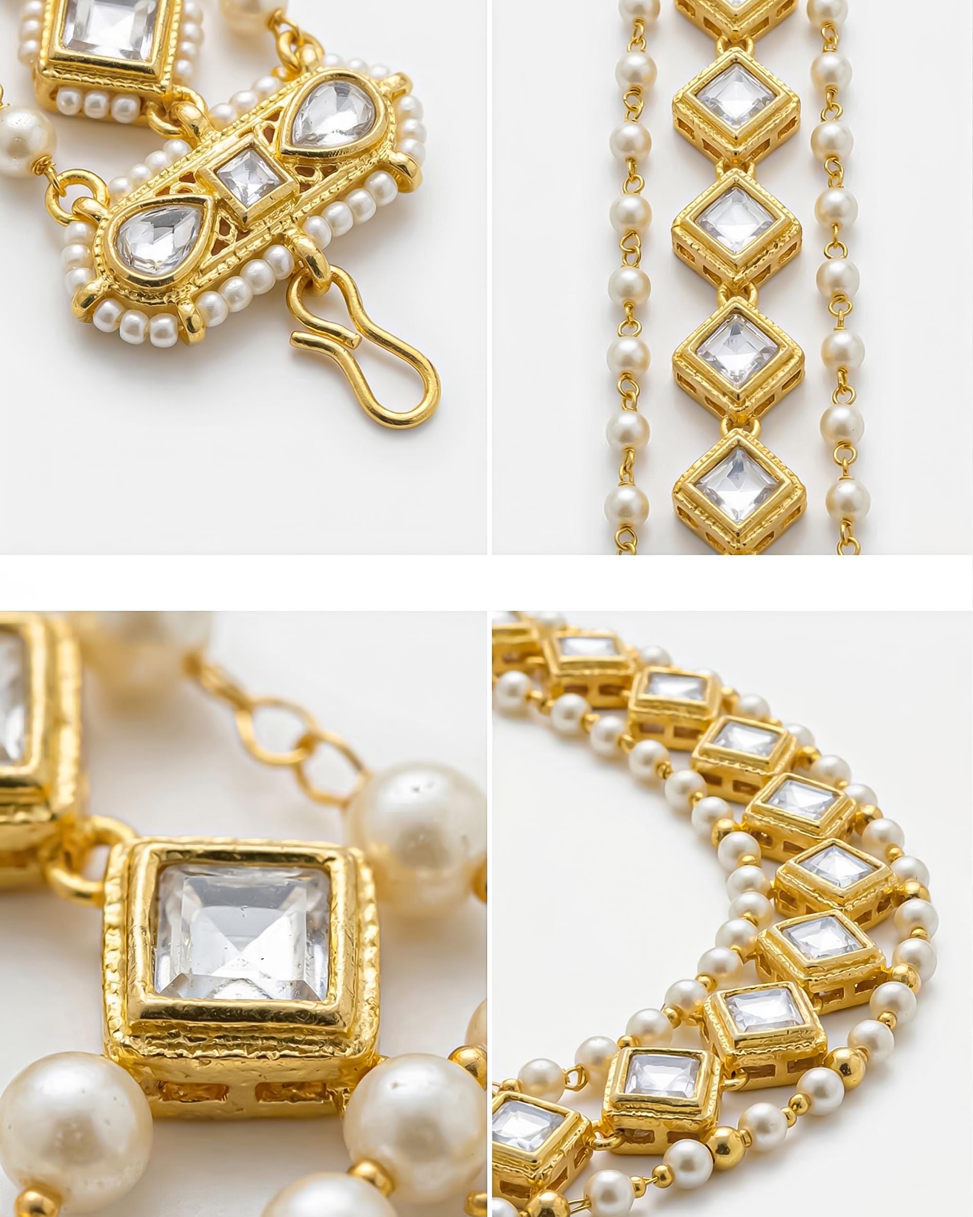 Kundan Pearl Sheeshpatti | Traditional Bridal Matha Patti Headpiece, Indian Wedding Jewelry