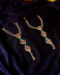 Gold Tone Kundan Style Hathphool Hand Harness | Bridal Indian Wedding Jewelry