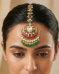 mang tikka Royal Indian Mang Tikka | Kundan Pearl Bridal Headpiece | Wedding Festive Jewelry