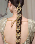 Traditional Bridal Choti | Kundan Meenakari Braid Ornament | Heritage Wedding Hair Accessory