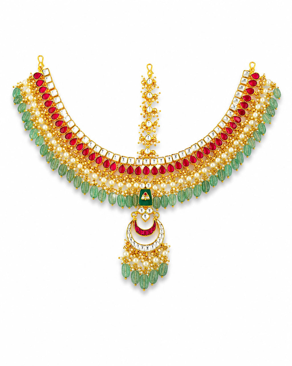 Antique Finish Kundan Headpiece | Bridal Sheeshphool Jewelry | Ethnic Wedding Hair Accessory for Brides