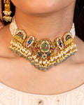 Traditional Kundan Necklace, Indian Wedding Jewelry, Adjustable Bridal Necklace, Meenakari Jadau Jewelry, Ethnic Gift