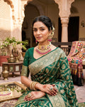 Royal Peacock Kundan Necklace Set | Multi Strand Pearls, Ruby Beads, Bridal Jewelry