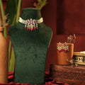 Mint Green Bead Pearl Choker Set | Indian Bridal Floral Kundan Statement Necklace
