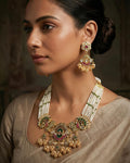 Royal Mughal Peacock Medallion Rani Haar with Multi-Strand Pearls