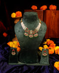 Royal Jaipuri Guttapusalu Choker Set with Ruby Red & Emerald Green Accents