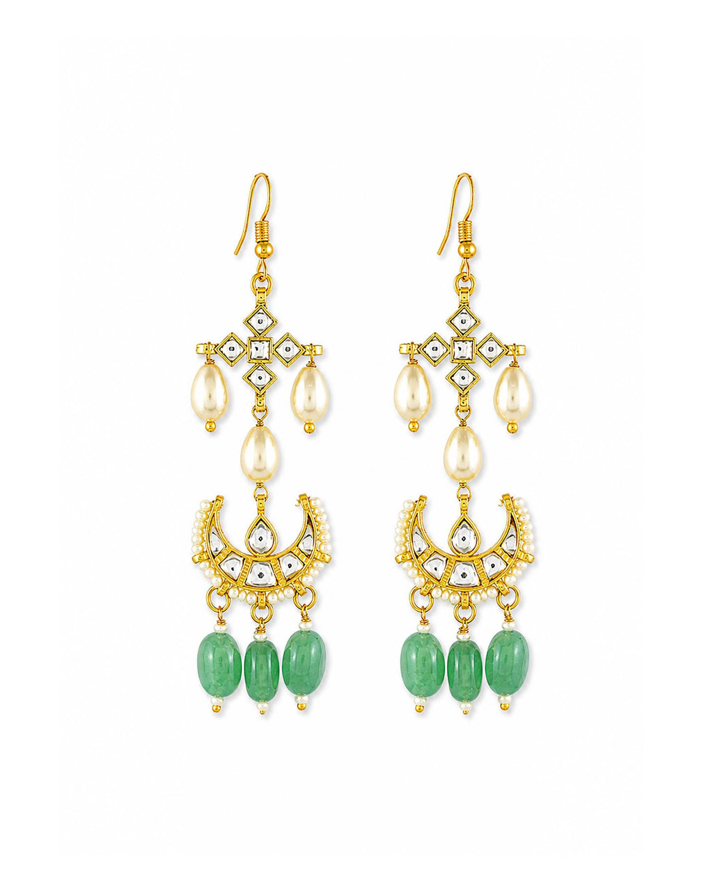 Royal Mint Green & Ruby Pink Kundan Choker Set with Meenakari Detailing