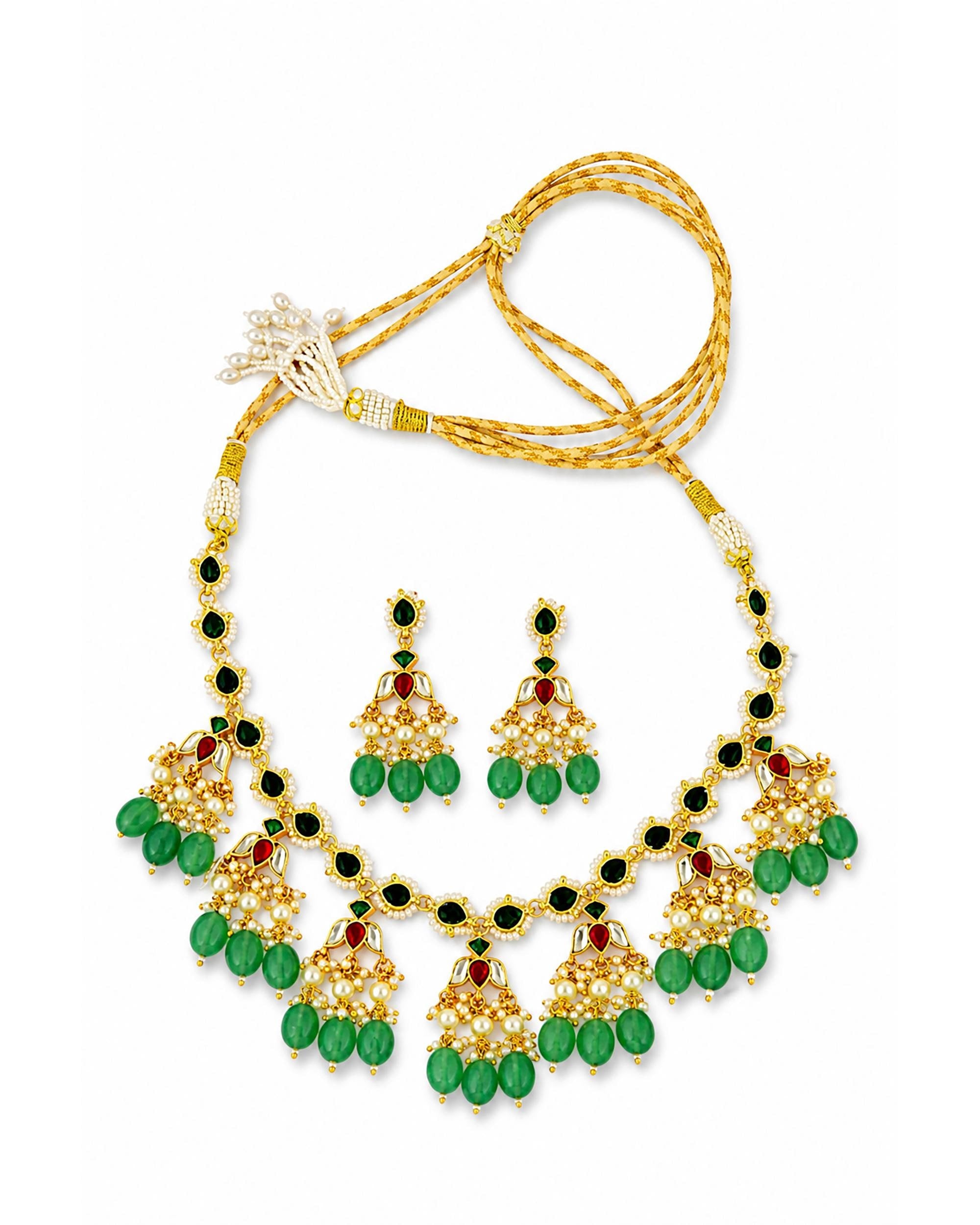 Handcrafted Kundan Choker Set with Pearls, Traditional Indian Bridal Jewelry