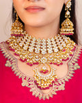 Handmade Pachi Kundan Bridal Choker Necklace Set with Jhumka Earrings  Traditional Indian Wedding Jewelry
