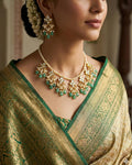 Mint Green Kundan Pearl Necklace Set with Chandbali Earrings | Traditional Indian Bridal Jewelry