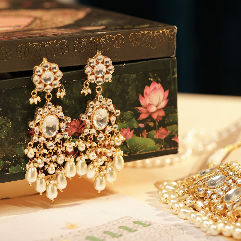 Kundan Bridal Choker Set, Gold Plated Pearls, Indian Traditional Jewelry