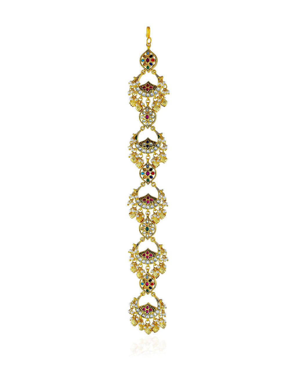 Traditional Bridal Choti | Kundan Meenakari Braid Ornament | Heritage Wedding Hair Accessory
