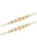 maang tikka Dual Strand Kundan Sheeshpatti | Indian Bridal Matha Patti Headpiece, Gold Plated Mughal Style