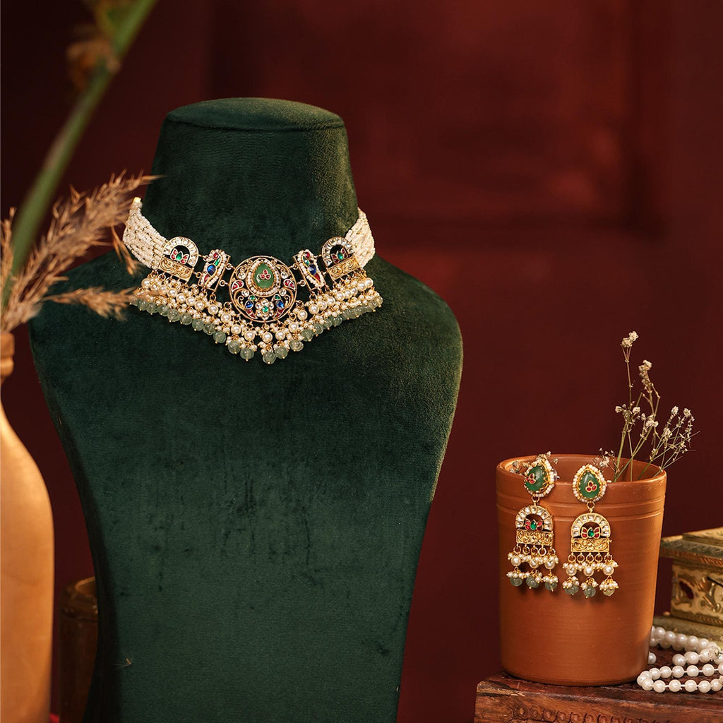 Traditional Kundan Necklace, Indian Wedding Jewelry, Adjustable Bridal Necklace, Meenakari Jadau Jewelry, Ethnic Gift