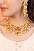 Handcrafted Kundan & Pearl Necklace Set | Royal Indian Bridal Jewelry | Statement Ethnic Choker for Weddings