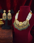 Kundan Pearl Necklace Traditional Indian Bridal Jewelry Meenakari Peacock Floral Statement Wedding Ethnic Set