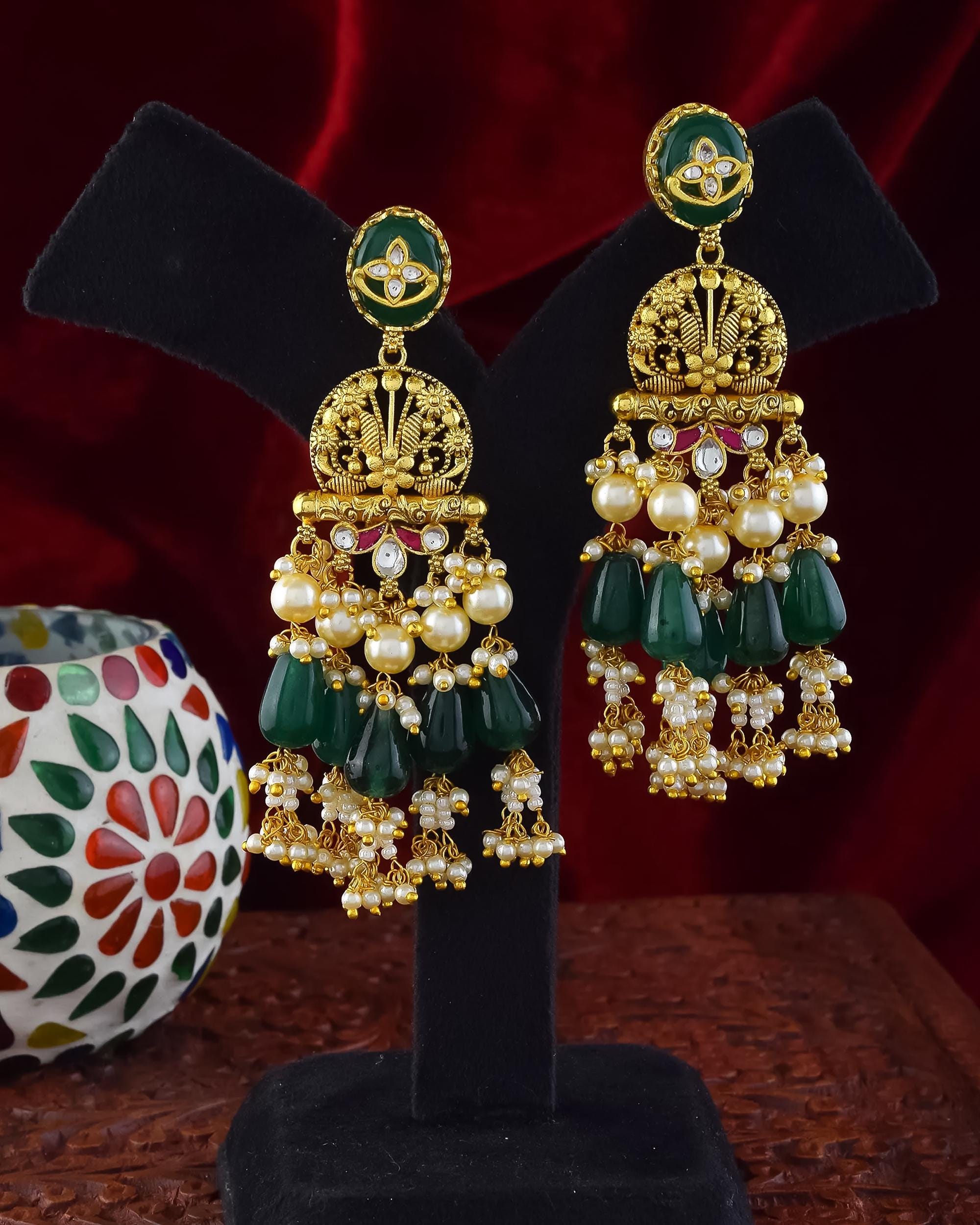 Kundan Floral Choker Necklace Set | Traditional Indian Bridal Jewelry, Royal Meenakari Festive Statement Set