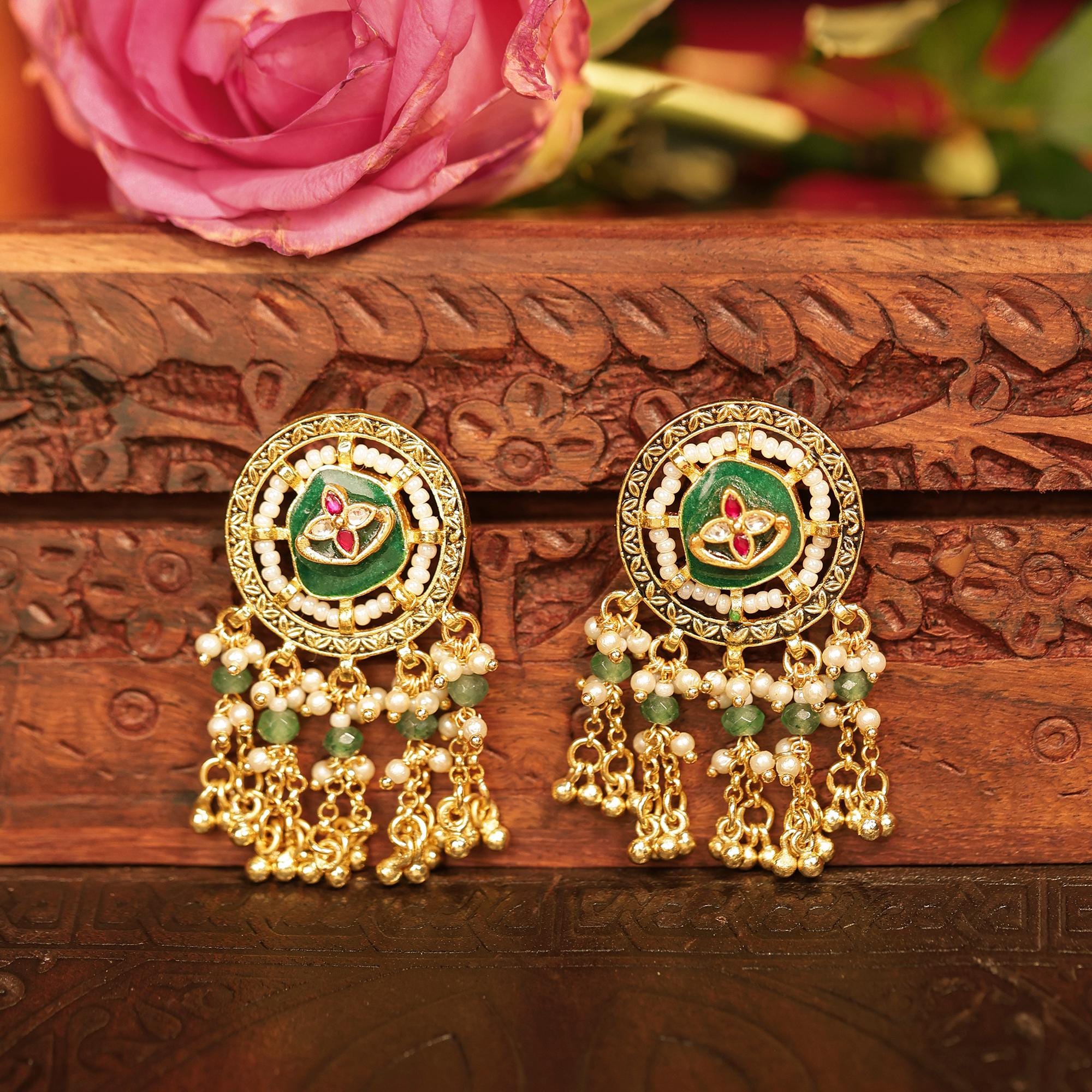 Handcrafted Kundan Choker Set | Traditional Indian Bridal Pearl Necklace