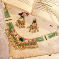 Emerald Green Choker Set | Indian Bridal Jewelry, Festive Statement Necklace