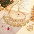 Mint Green Kundan Bridal Choker Set with Maang Tikka & Jhumka Earrings