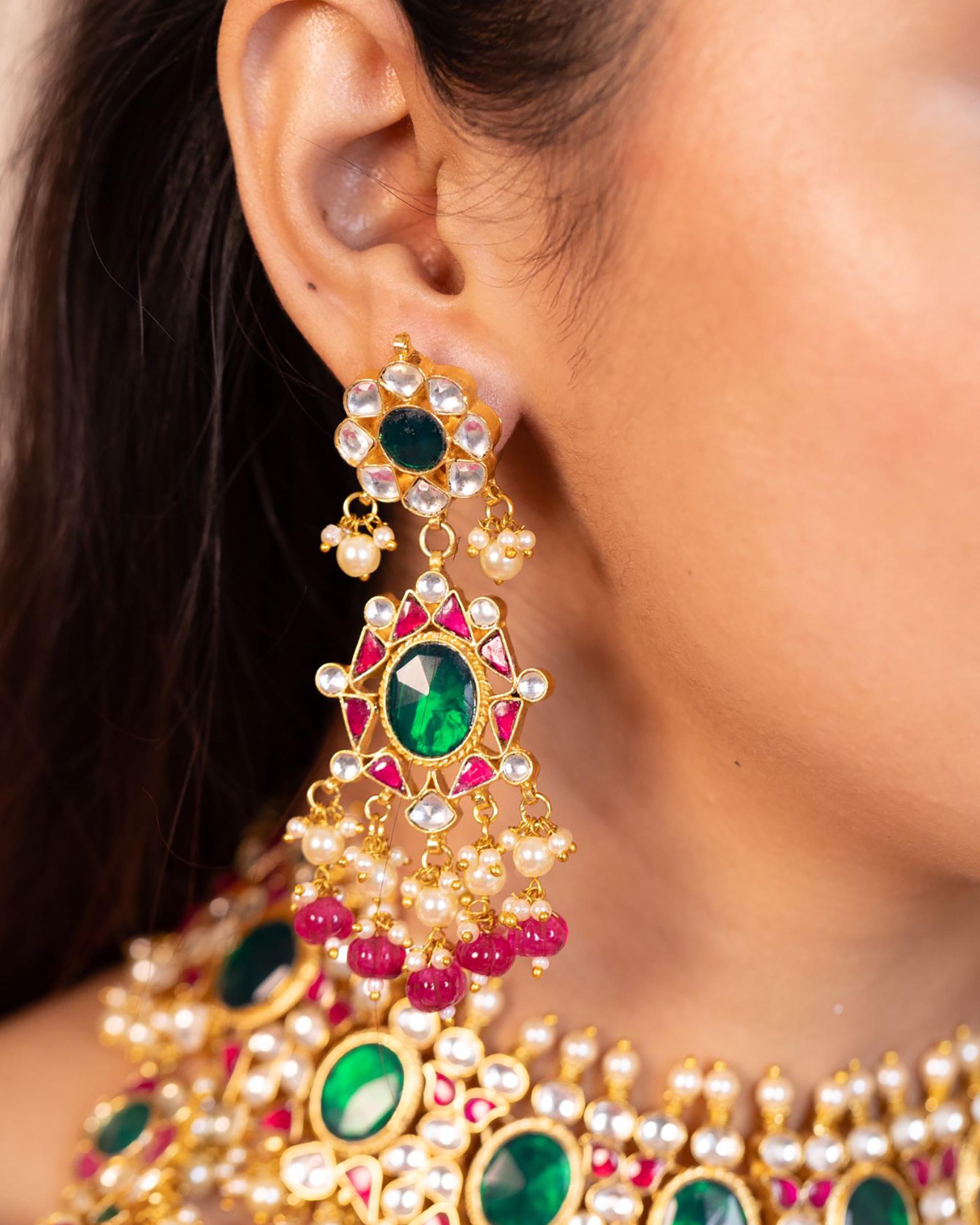 Handmade Kundan Bridal Choker Necklace Set with Earrings & Maang Tikka  Traditional Indian Wedding Jewelry