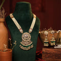 Royal Kundan Pendant Necklace Set with Jhumka Earrings, Traditional Indian Bridal Jewelry