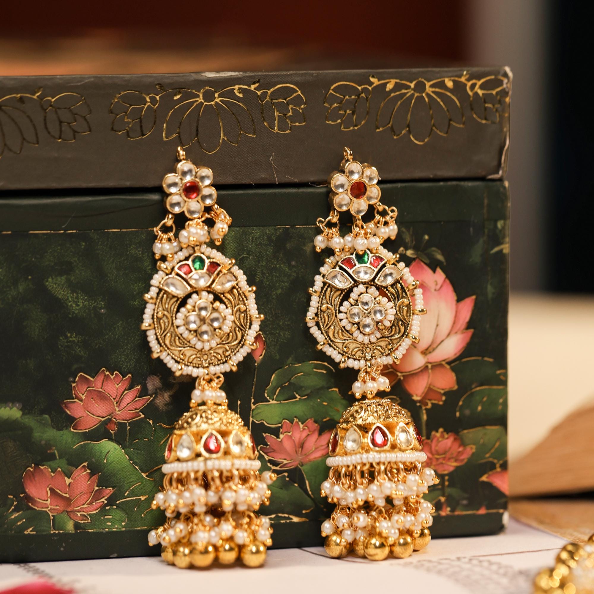 Royal Meenakari Kundan Bridal Choker Set | Emerald Green Ruby Accents, Rajasthani Statement Earrings