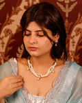 Elegant Multi-Strand Pearl & Kundan Choker Necklace Set  Traditional Indian Ethnic Jewelry