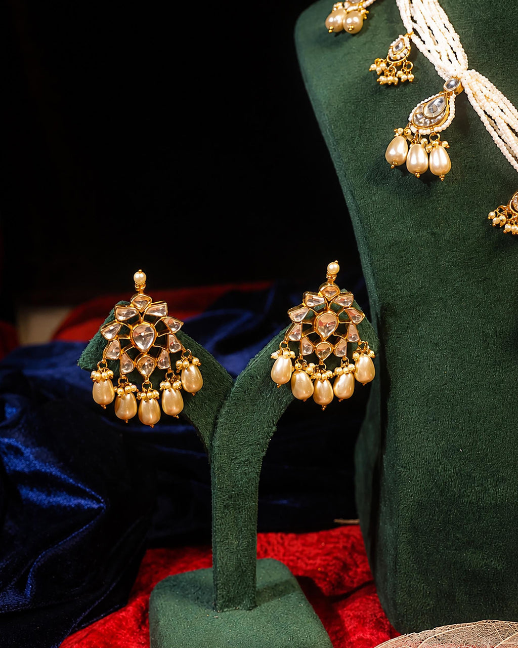 Handcrafted Kundan & Multi-Strand Pearl Statement Necklace - Traditional Indian Heritage Jewelry